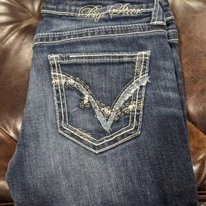 Big Star Women's Dark Blue Boyfriend Jeans